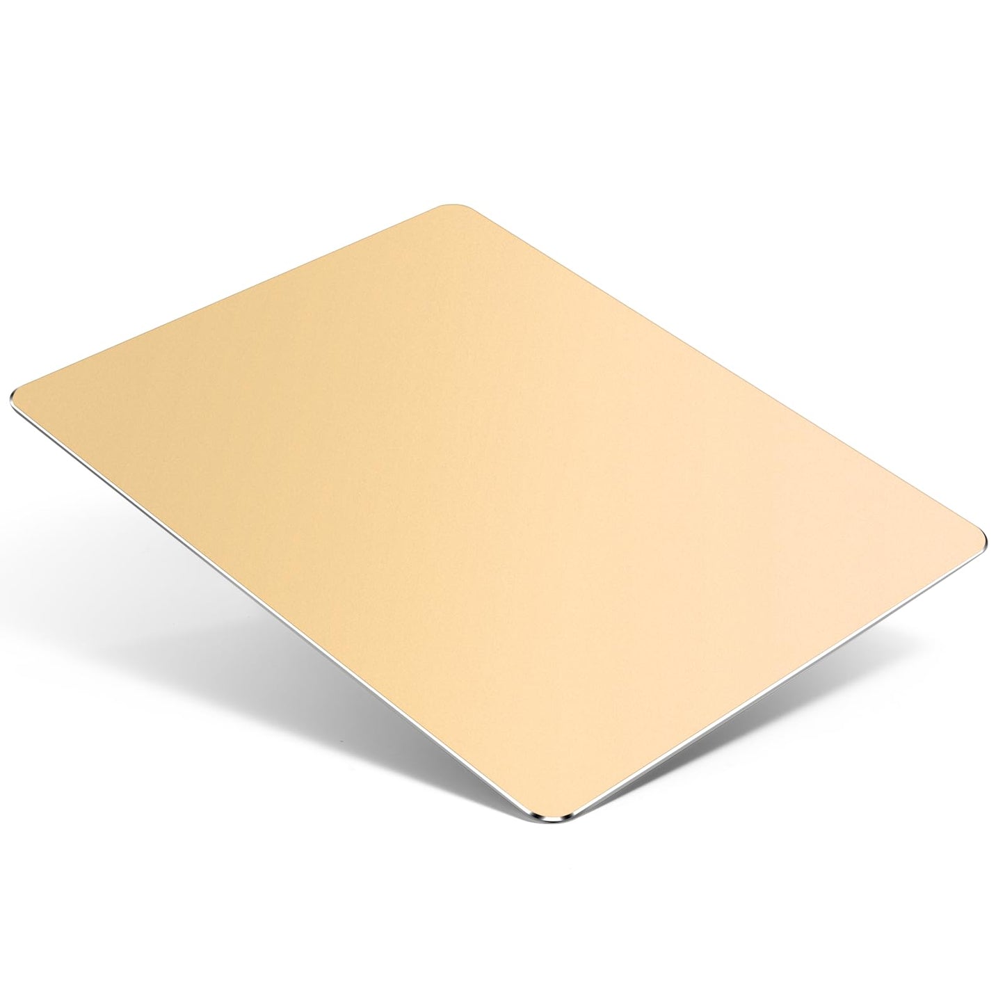 TERRATUTOR Aluminium Metall Mauspad mit Rutschfester Gummibasis und Mikrosandstrahllegierungsoberfläche für Schnelle und Präzise Kontrolle | Silber