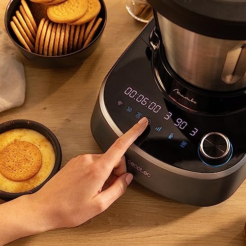 Cecotec Mambo 11090 Multifunctional Kitchen Robot 1600 W, 37 Functions, App, Scale and 3.3 Litre Stainless Steel Jug, Dishwasher Safe, Recipe Book and Accessories
