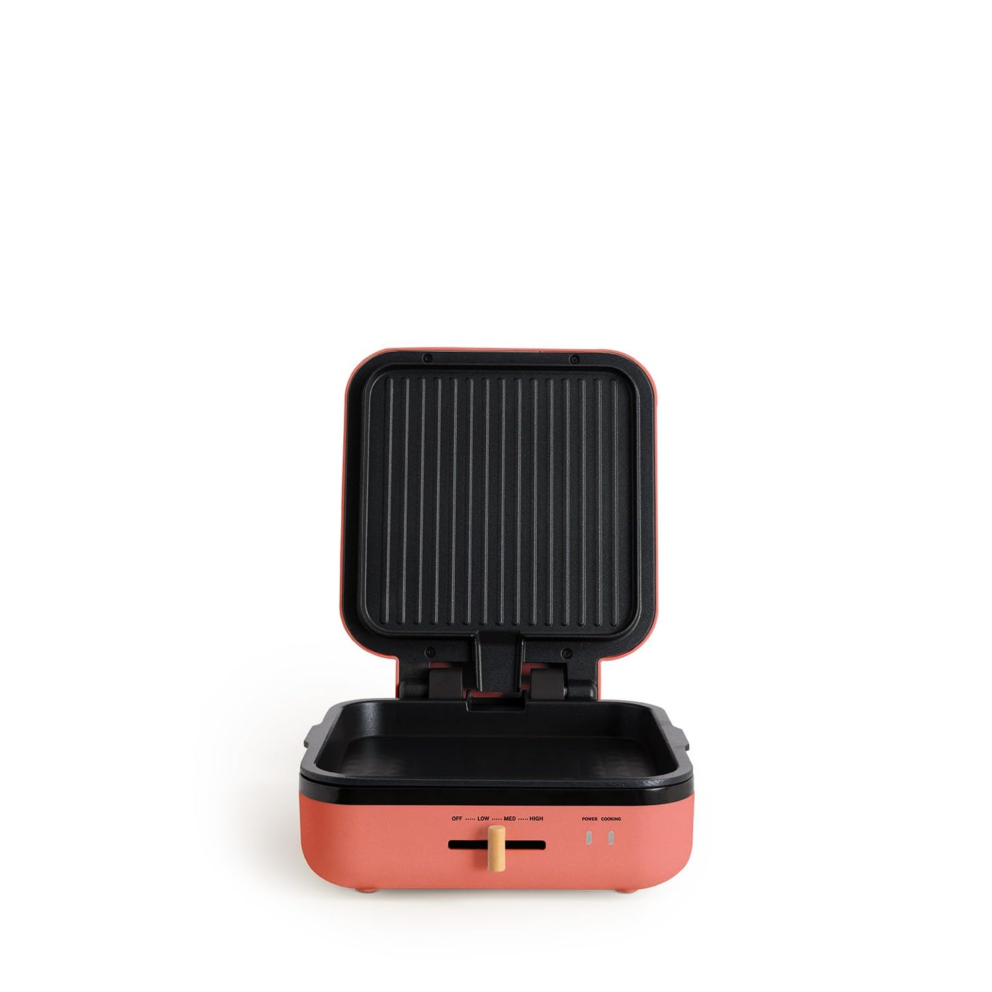 CREATE/STONE STUDIO/Sandwichmaker und Waffeleisen in Rosa-Barbie / 2 austauschbare Antihaftplatten, 1 Scheibe, 100º Offnung, BPA-frei, 105º Öffnung, Cool-Touch-Griff, 600W