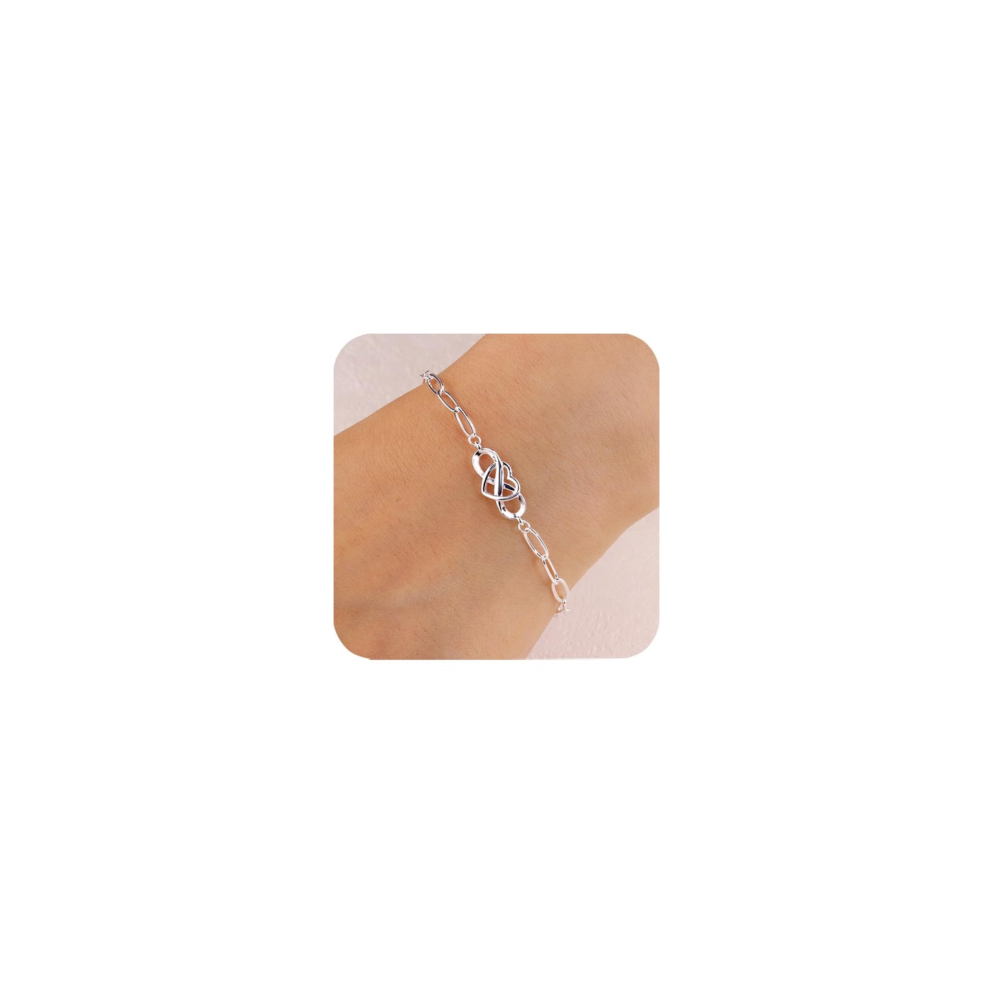 ASH'S CHOICE Double Heart Chain Bracelet