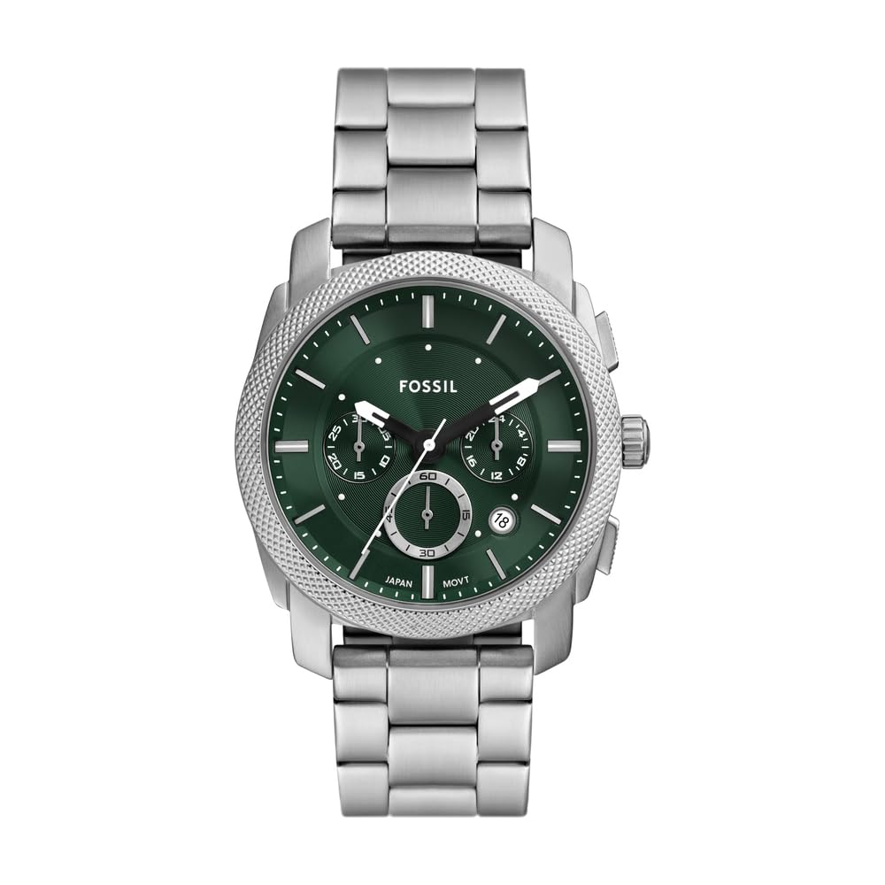Fossil Machine Uhr für Herren, Chronographenwerk mit Edelstahl- oder Lederarmband