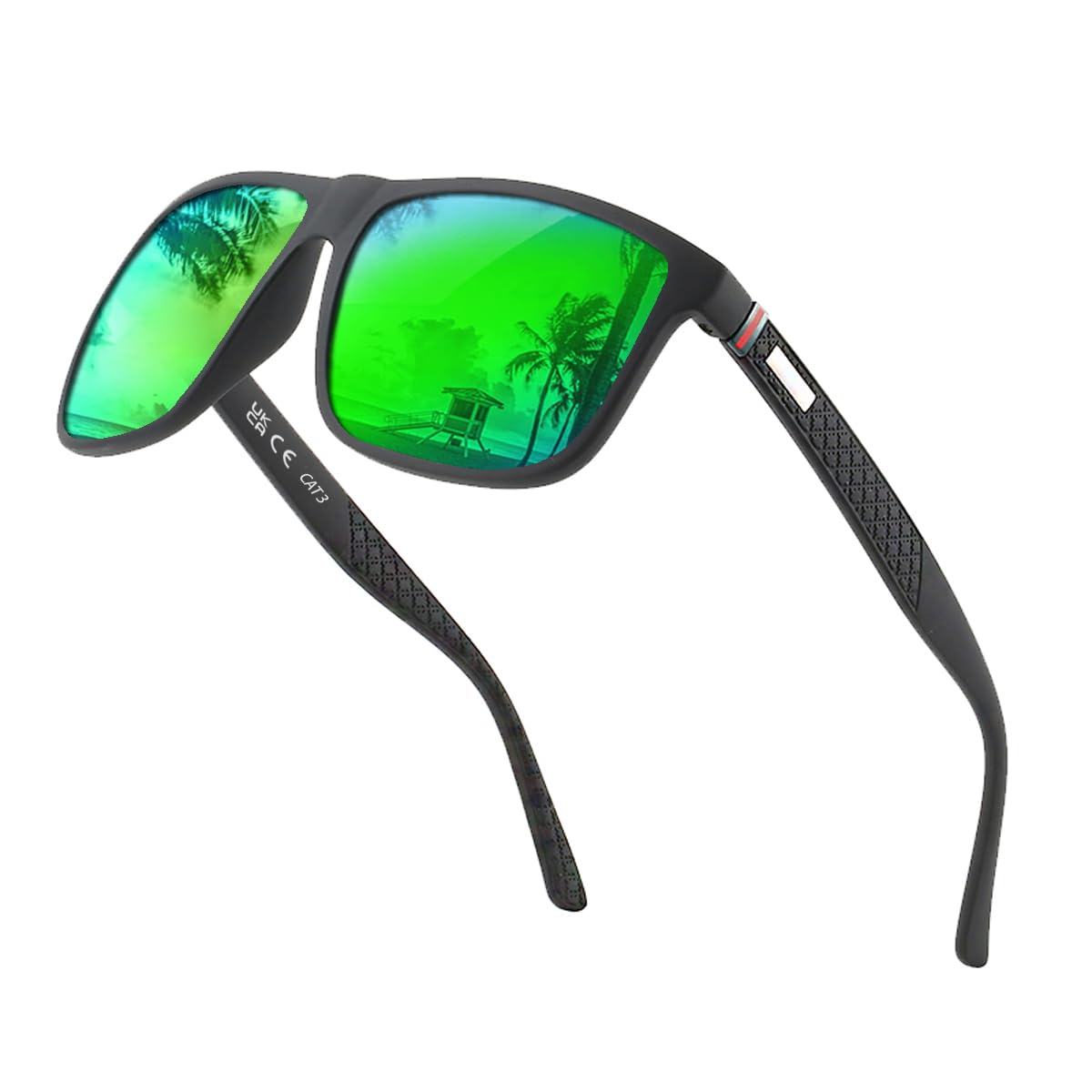Perfectmiaoxuan Polarisierte Sonnenbrille Herren/Damen ; Vintage/Klassisch/Elegant Brillengestell; HD-Pilotobjektive; Golf/Fahren/Angeln/Reisebrille/Outdoor-Sportarten Mode Sonnenbrille