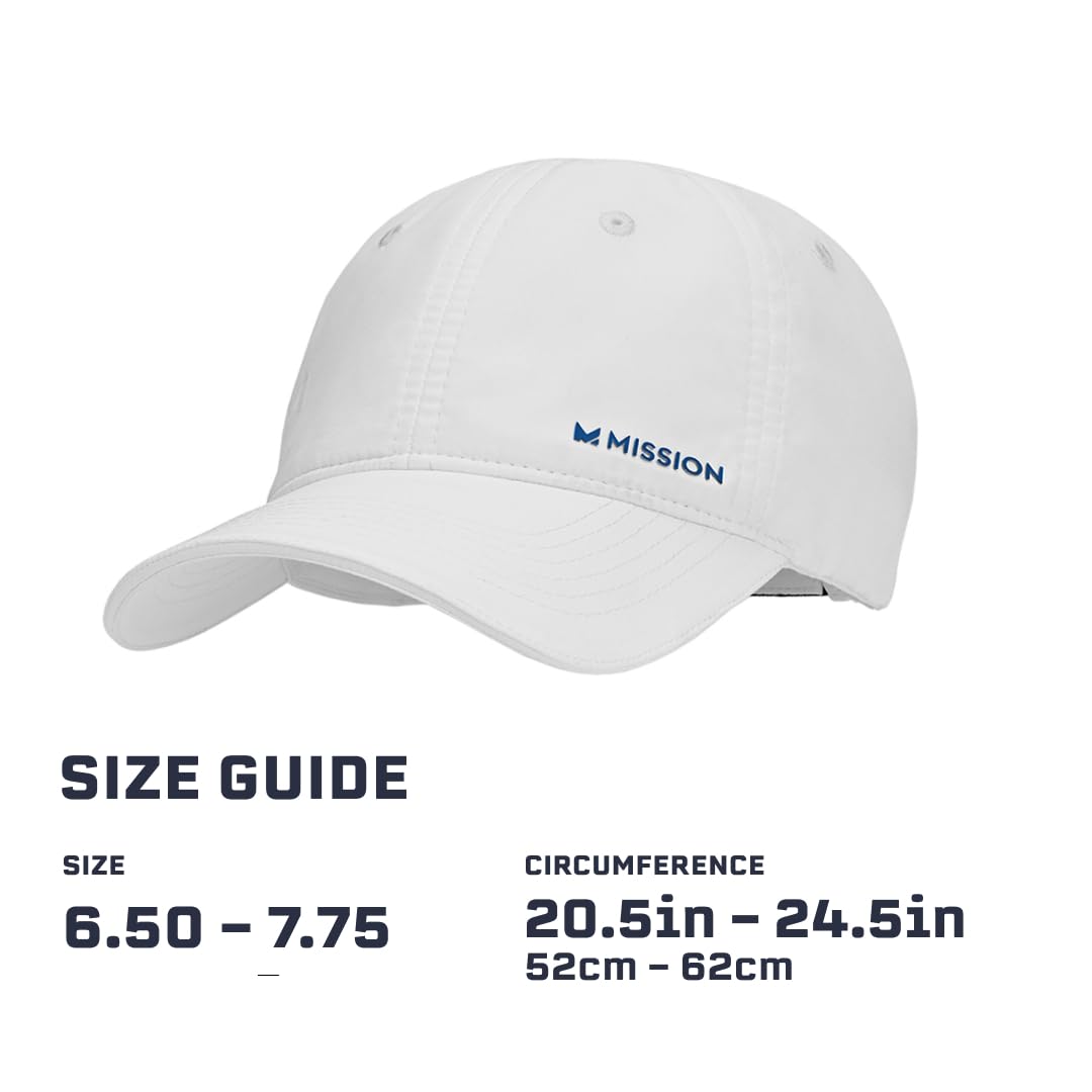 MISSION Cooling UPF Performance Hat - Unisex One Size Cap for Workouts, Golf & Running - Sweat & Water Activated Technology