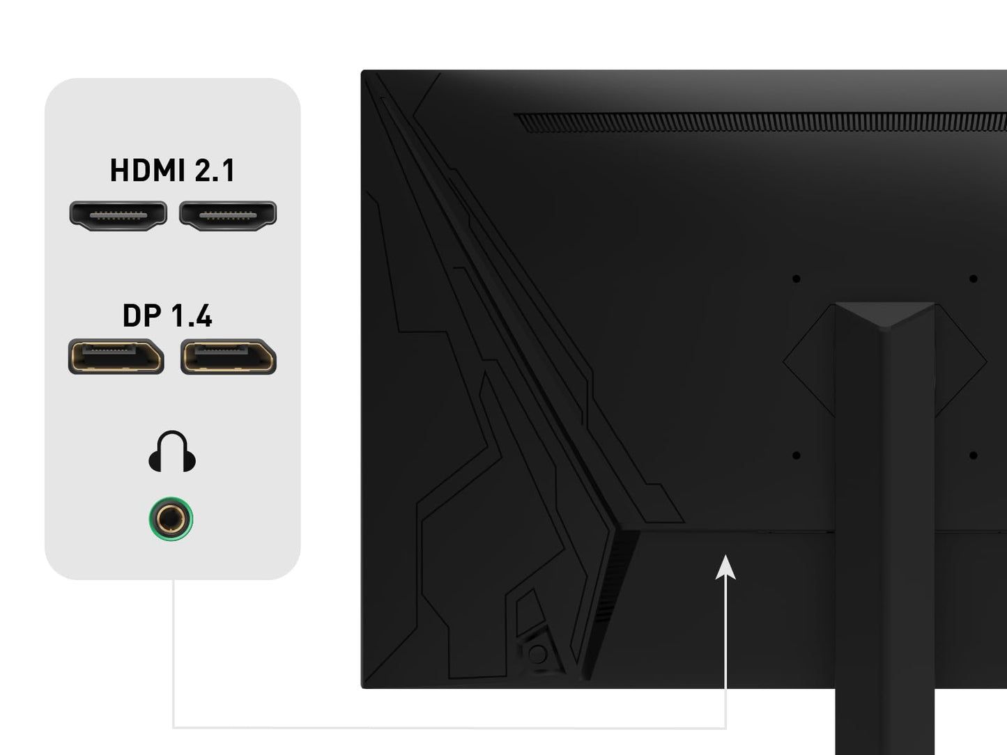 ODYS i27 Monitor - 27-Zoll-Bildschirm im rahmenlosen Design, Full HD, 100 Hz, mit HDR, IPS Panel, FreeSync, HDMI, USB-C, 3,5mm Audio