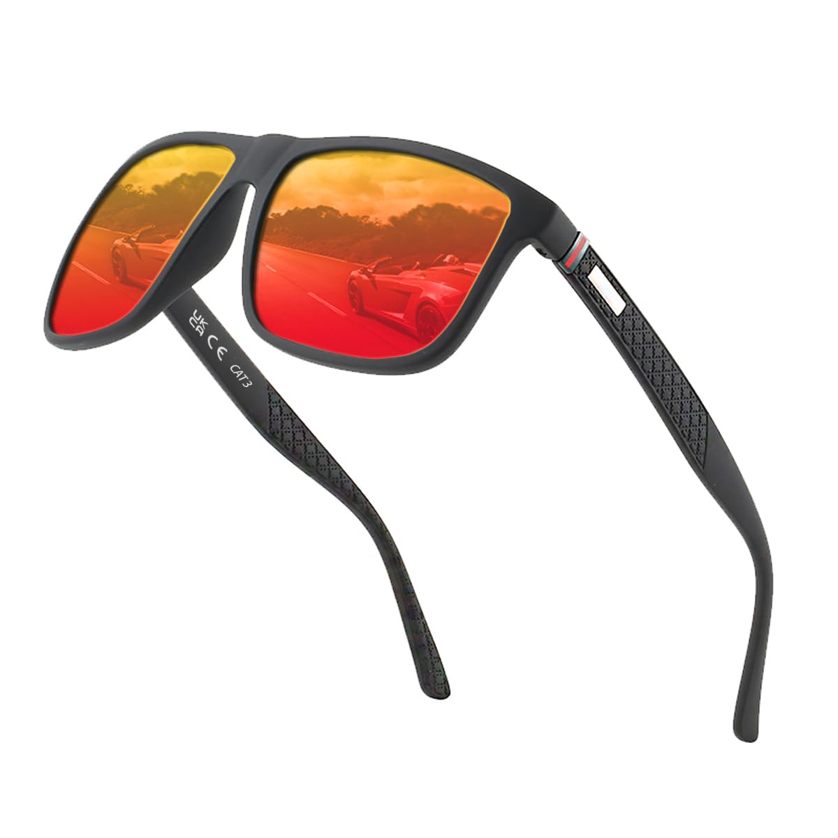 Perfectmiaoxuan Polarisierte Sonnenbrille Herren/Damen ; Vintage/Klassisch/Elegant Brillengestell; HD-Pilotobjektive; Golf/Fahren/Angeln/Reisebrille/Outdoor-Sportarten Mode Sonnenbrille
