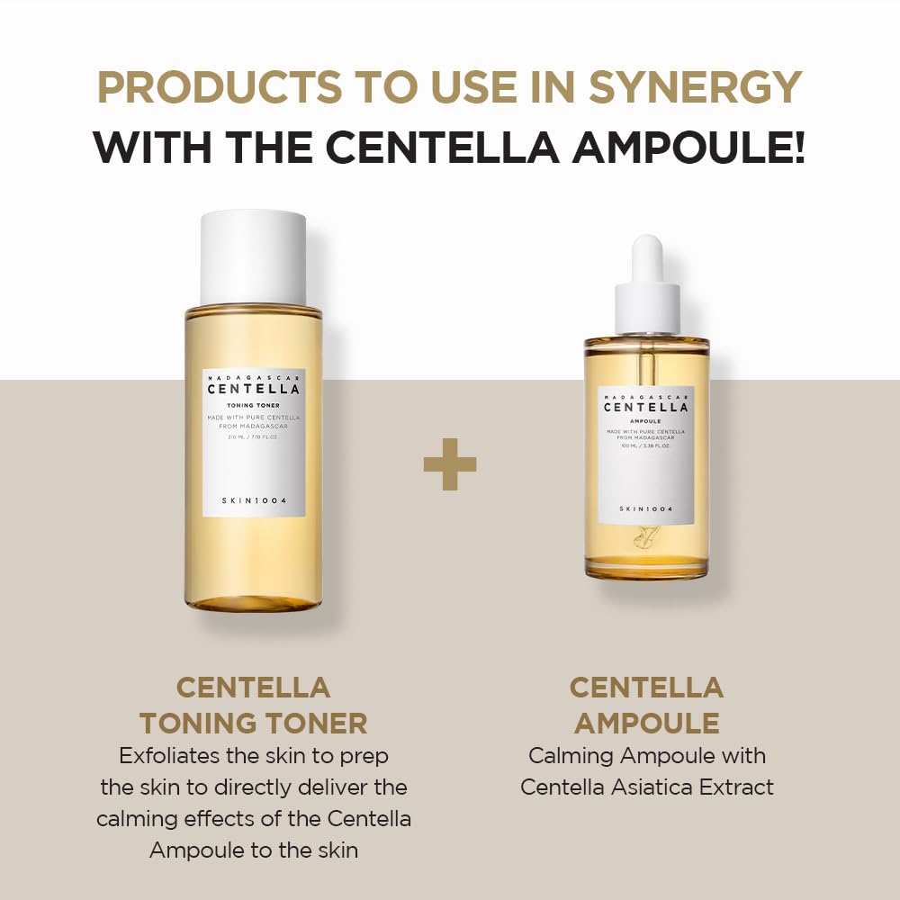 Skin1004, Centella Asiatica del Madagascar 100 ampoules (ml) / Facial serum / 100% Centella Asiatica extract/Soothing skin for sensitive and acne-prone skin