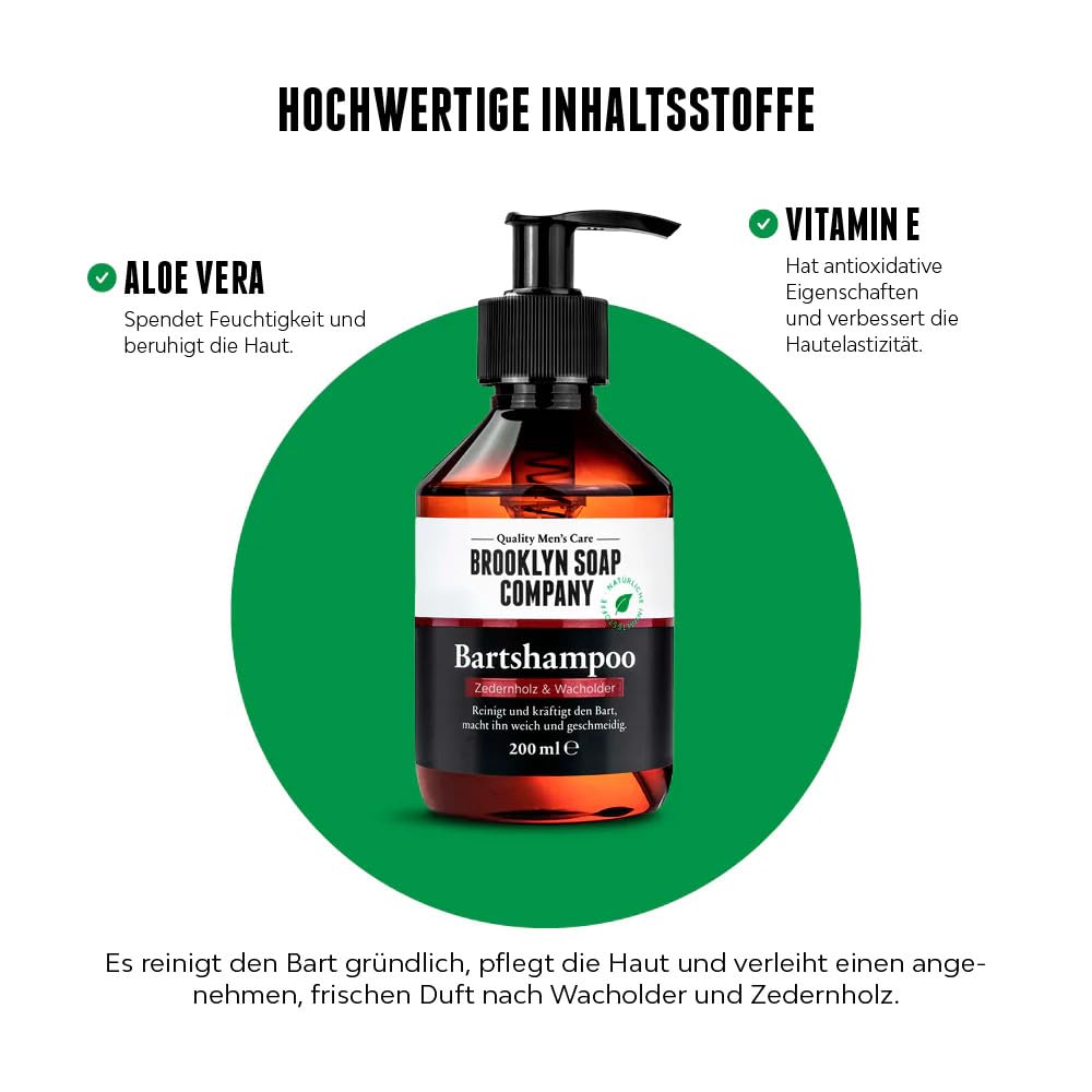 Bartöl (50ml) · BROOKLYN SOAP COMPANY · Beard Oil für Herren· Tägliche Bartpflege für einen weicherer Bart & weniger Jucken ✓