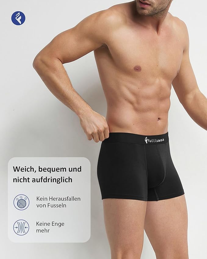 Fullluwaa Boxershorts for Men, 12-Pack