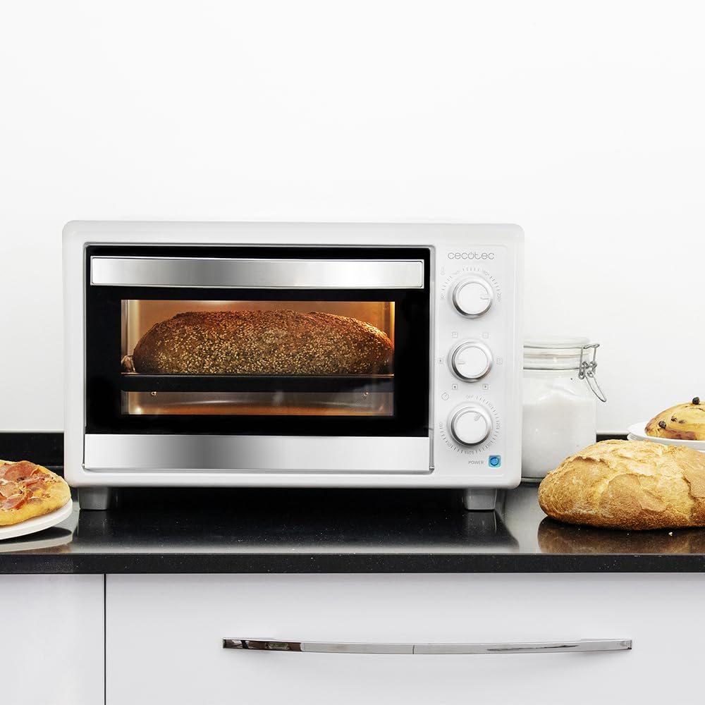 Cecotec Tischofen Bake&Toast 1090 Black, 10 L, 1000 W, 60-Minuten-Timer, Temperaturregelung bis zu 230ºC, Backblech, Grillrost und Zange mit Griff