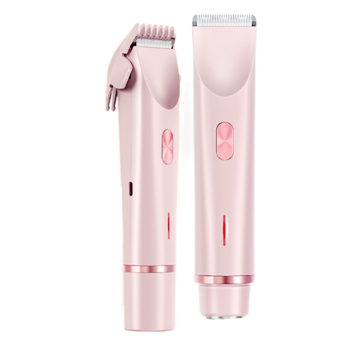 Pelvora Trimmer, 2-In-1 Elektrischer Rasierer Damen Intimbereich Intimrasierer für Frauen, Wasserdicht Elektrische Intimrasierer für Frauen (Rosa)