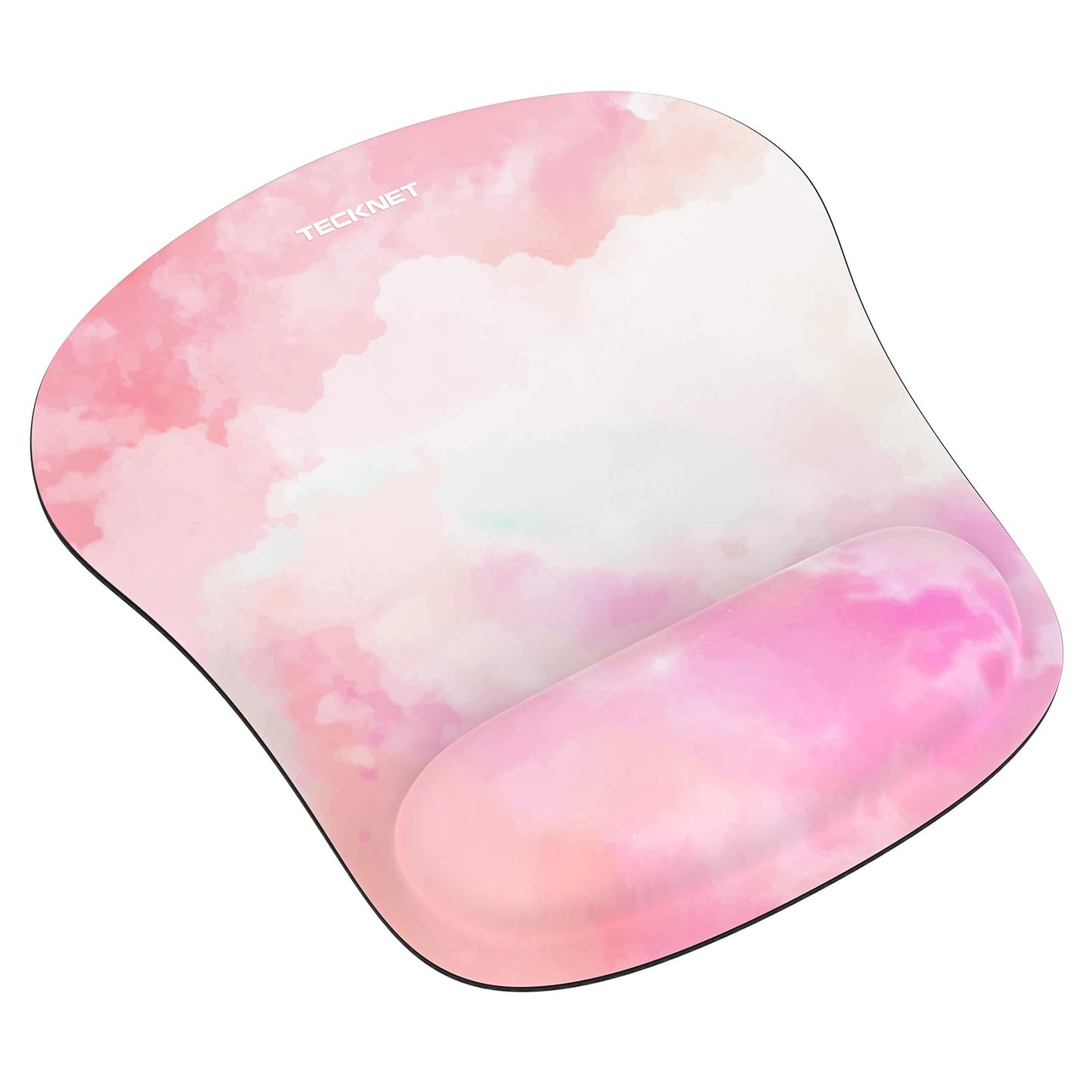 TECKNET Mauspad mit Gelkissen, Memory Foam Mousepad Ergonomisches Wasserdicht Komfort Mausmatte mit Handgelenkpolster Handauflage für Alle Maus Offfice Heim Computer Laptop