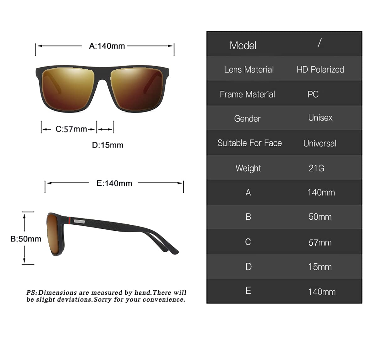 Perfectmiaoxuan Polarisierte Sonnenbrille Herren/Damen ; Vintage/Klassisch/Elegant Brillengestell; HD-Pilotobjektive; Golf/Fahren/Angeln/Reisebrille/Outdoor-Sportarten Mode Sonnenbrille