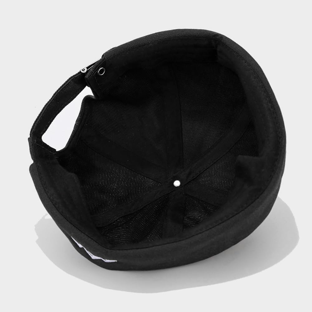 XYIYI Herren Dockermütze Brimless Hat Schädelkappe Arbeiter Matrosenmütze Gerollte Manschette Retro Beanie Mütze
