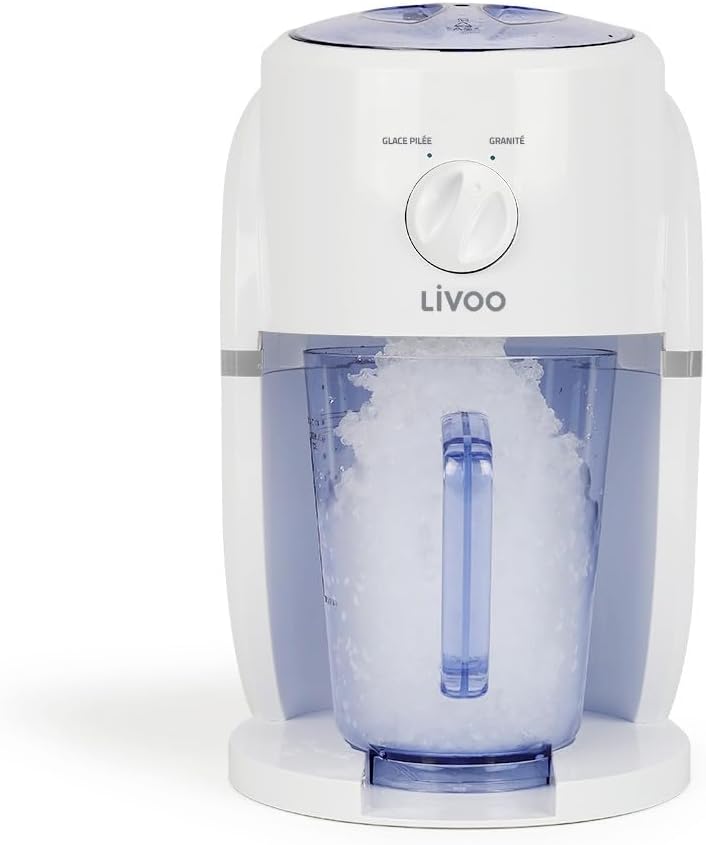 Livoo DOM430 2 in 1 Slush & Crushed Ice Maker, white