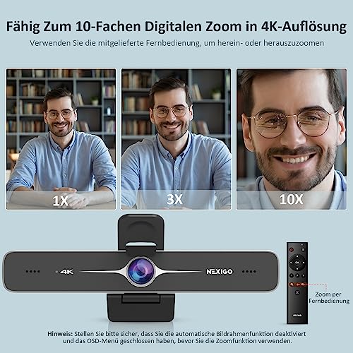 NexiGo N60 1080P Webcam, HD-Webcam mit Mikrofon, Softwaresteuerung und Datenschutzabdeckung, USB-Computerkamera, Sichtfeld mit 110°, Plug-and-Play, für Zoom/Skype/Teams, Konferenzen und Videoanrufe