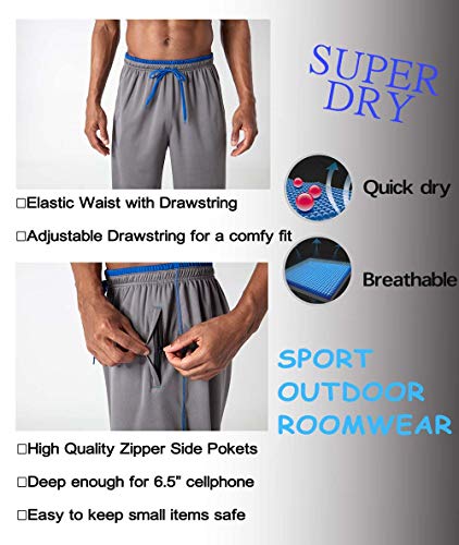 KEFITEVD Men’s Lightweight Jogging Pants with Zip Pockets