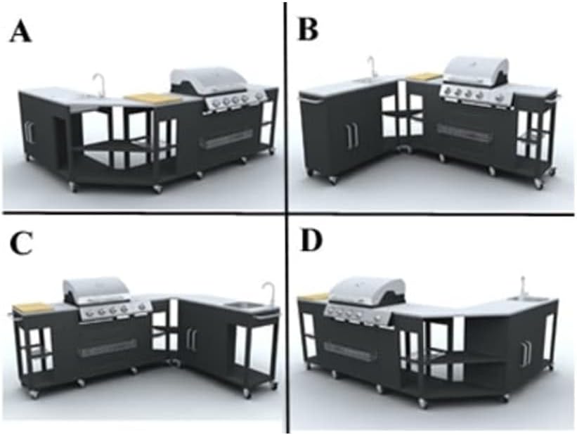 Missouri Outdoor-Küchengrill, 4 Brenner, Anzugmöbel