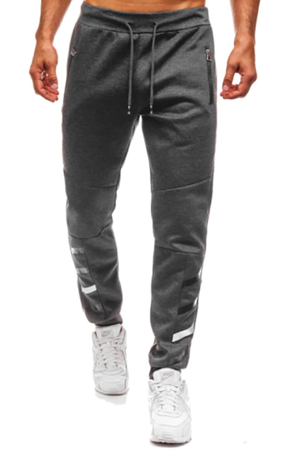 Men’s Sport Pants – Casual Jogger Cargo Sweatpants with Side Stripes