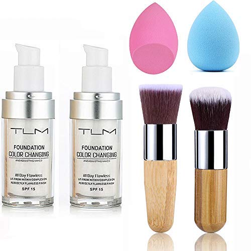 TLM Color Changing Foundation with Brushes & Sponges