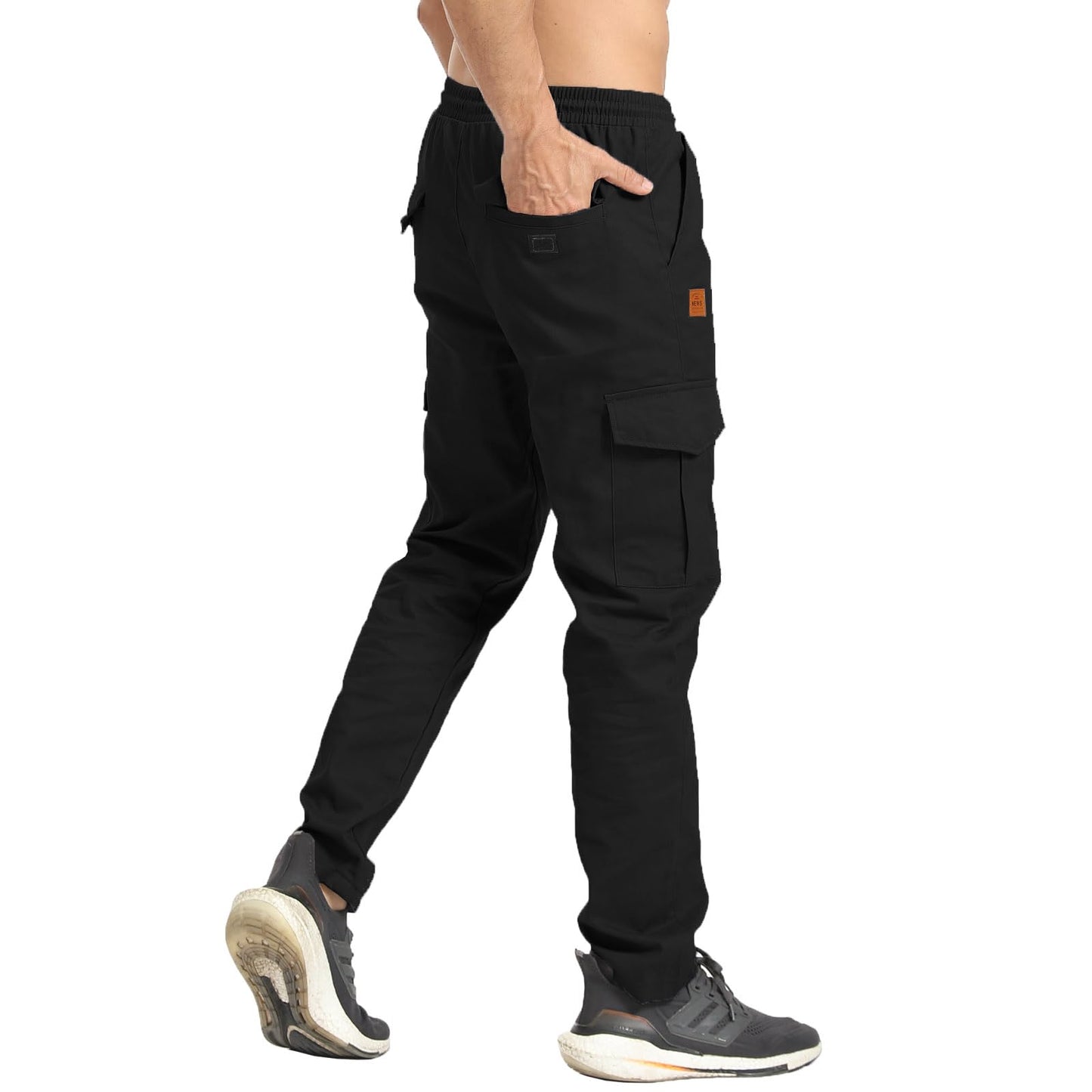 JustSun Men’s Cargo Jogger Pants – 100% Cotton Chino Style