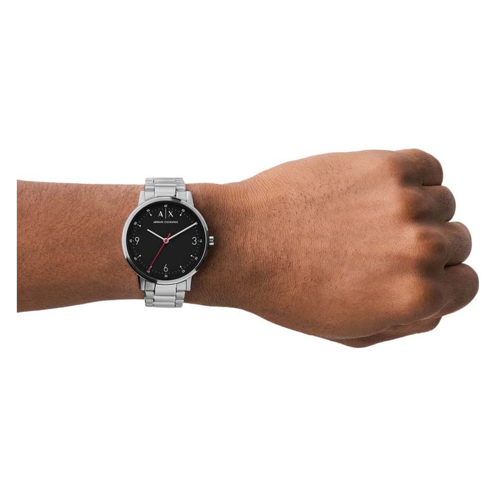 Armani Exchange Watch for Men, Quartz Movement and 42mm Case Size with Stainless Steel, Leather or Silicone Strap