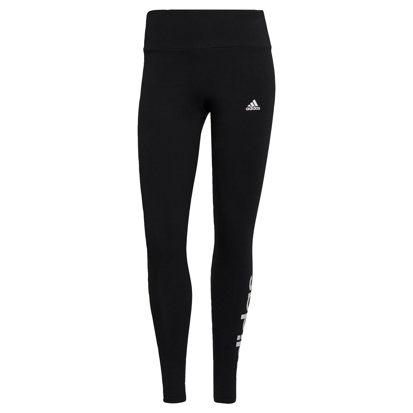 ADIDAS Women’s LIN Leggings – Black/White, High Waist, Comfortable Stretch Fit