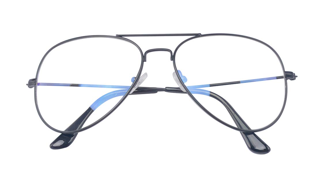 ALWAYSUV klassische Brille Metallgestell Brillenfassung Vintage Brille Dekobrillen