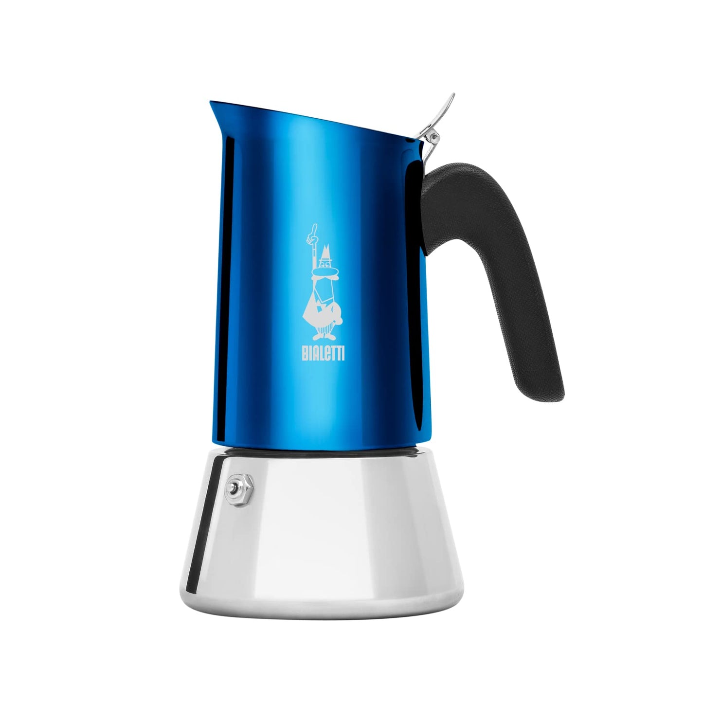 Bialetti - Neue italienische Espressomaschine Venus Induction aus Edelstahl, geeignet für alle Arten von Tellern, 4 Kaffeetassen (170 ml), Silber