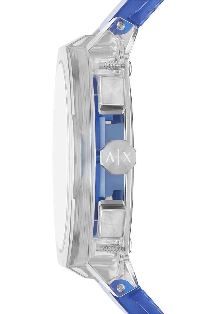Armani Exchange Watch for Men, Chronograph Movement and 46mm Case Size with Stainless Steel, Leather or Silicone Strap