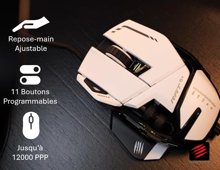 MadCatz R.A.T. 6+ Optical Gaming Mouse, Black