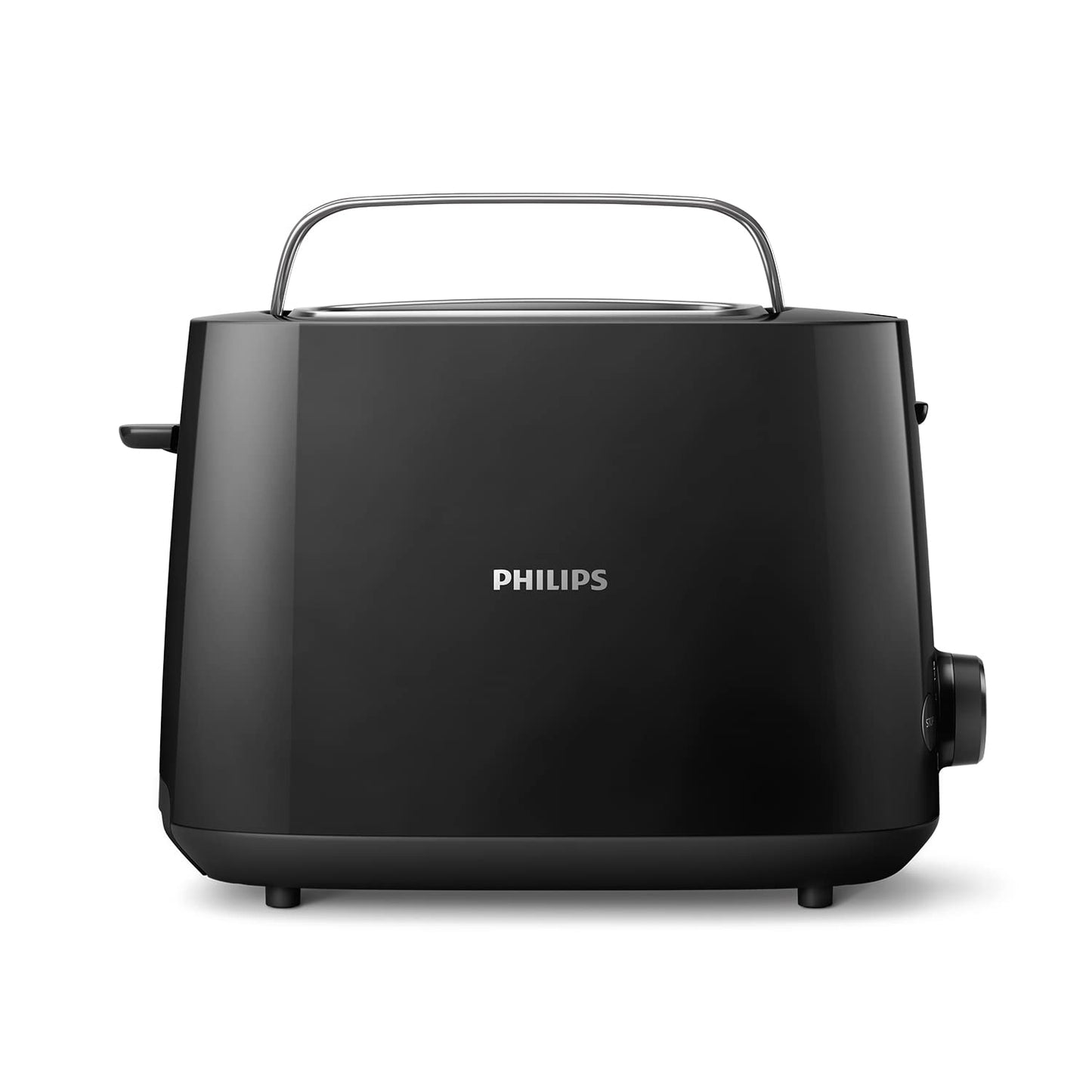 Philips Toaster – 2 Toastschlitze, 8 Stufen, Brötchenaufsatz, Auftaufunktion, Liftfunktion, Abschaltautomatik, schwarz