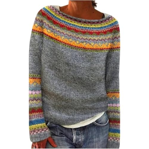 Women’s Norwegian Knit Sweater – Colorful Slim Fit Winter Pullover