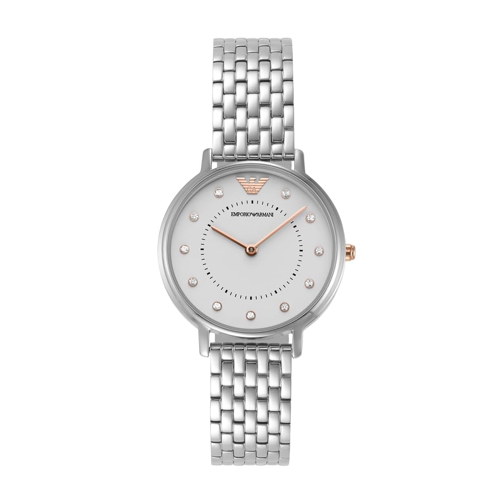 Emporio Armani ladies' two-hand stainless steel watch, 32 mm case size