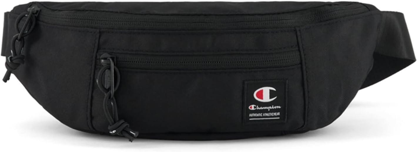 Champion Script Belt Bag – Unisex Lifestyle Waist Pack, 2L, Black