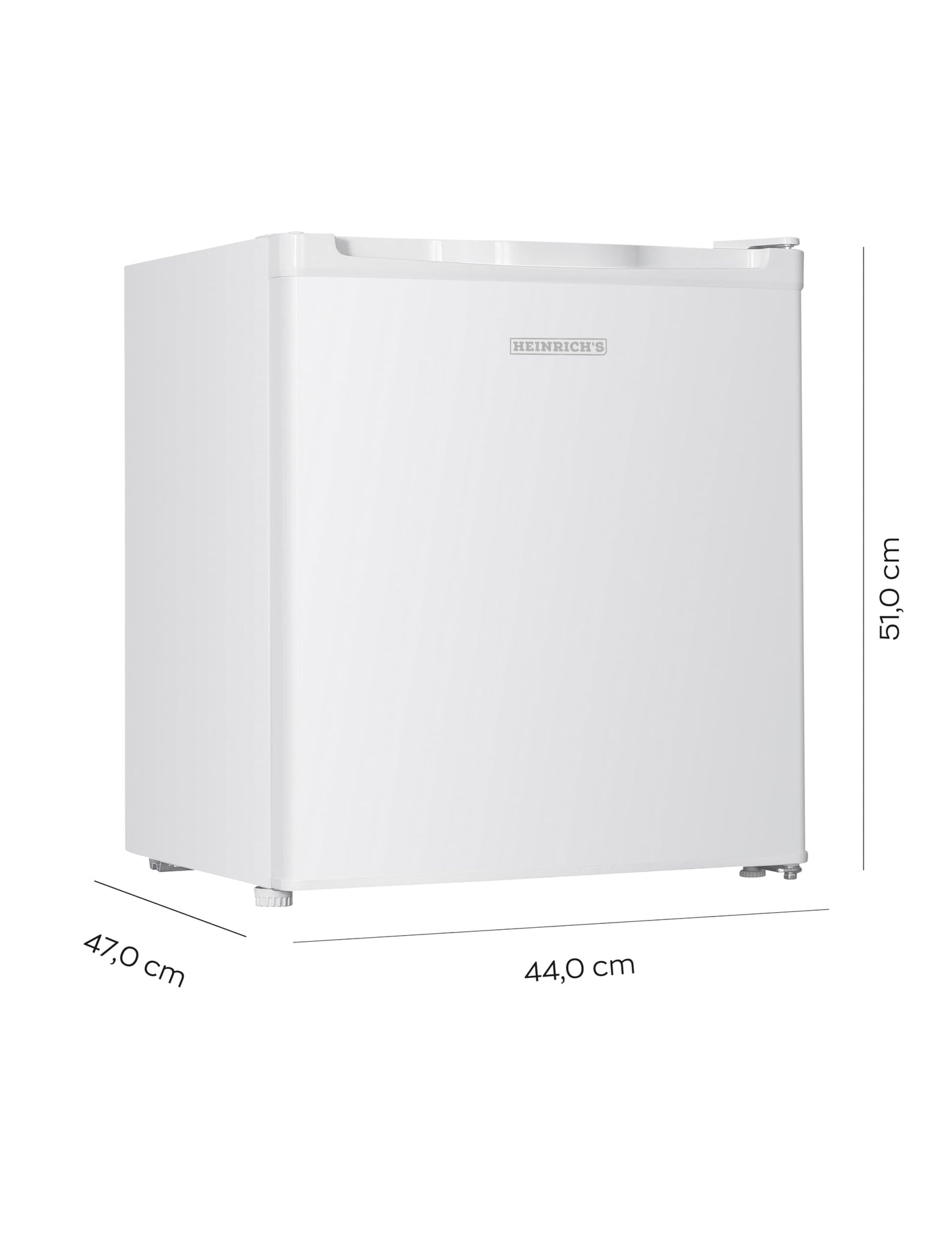 Heinrich's mini freezer 33L -18°C small compact quiet: 40db freezer box; changeable door hinge; mini freezer, perfect for office camping outdoor (white)