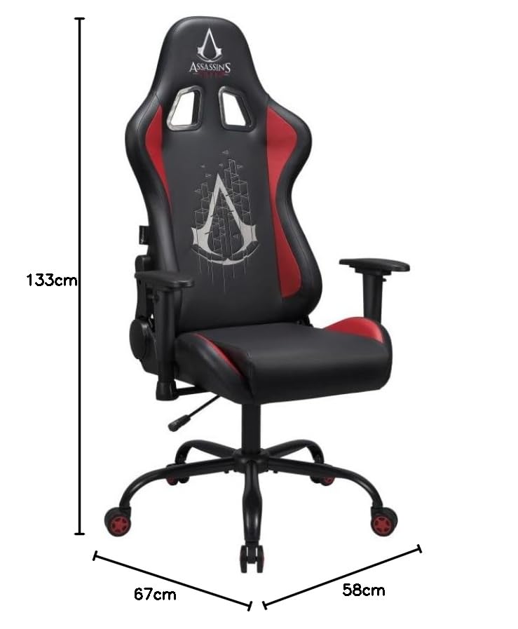 Subsonic Assassin's Creed - Ergonomischer Gaming-Stuhl Verstellbare Rückenlehne/Armlehnen - Adult Gaming Chair offizielle Lizenz