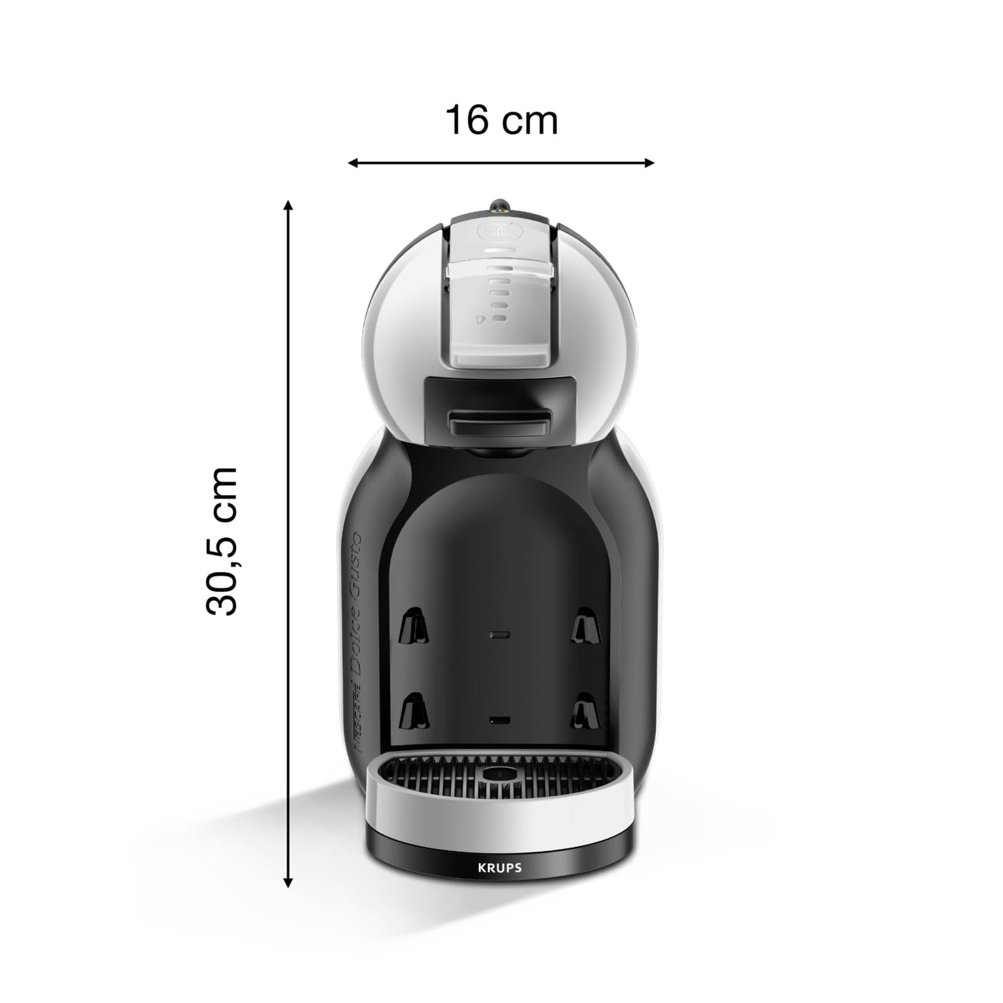 NESCAFÉ DOLCE GUSTO MINI ME by KRUPS arctic-grey/ schwarz automatische Kaffeekapselmaschine