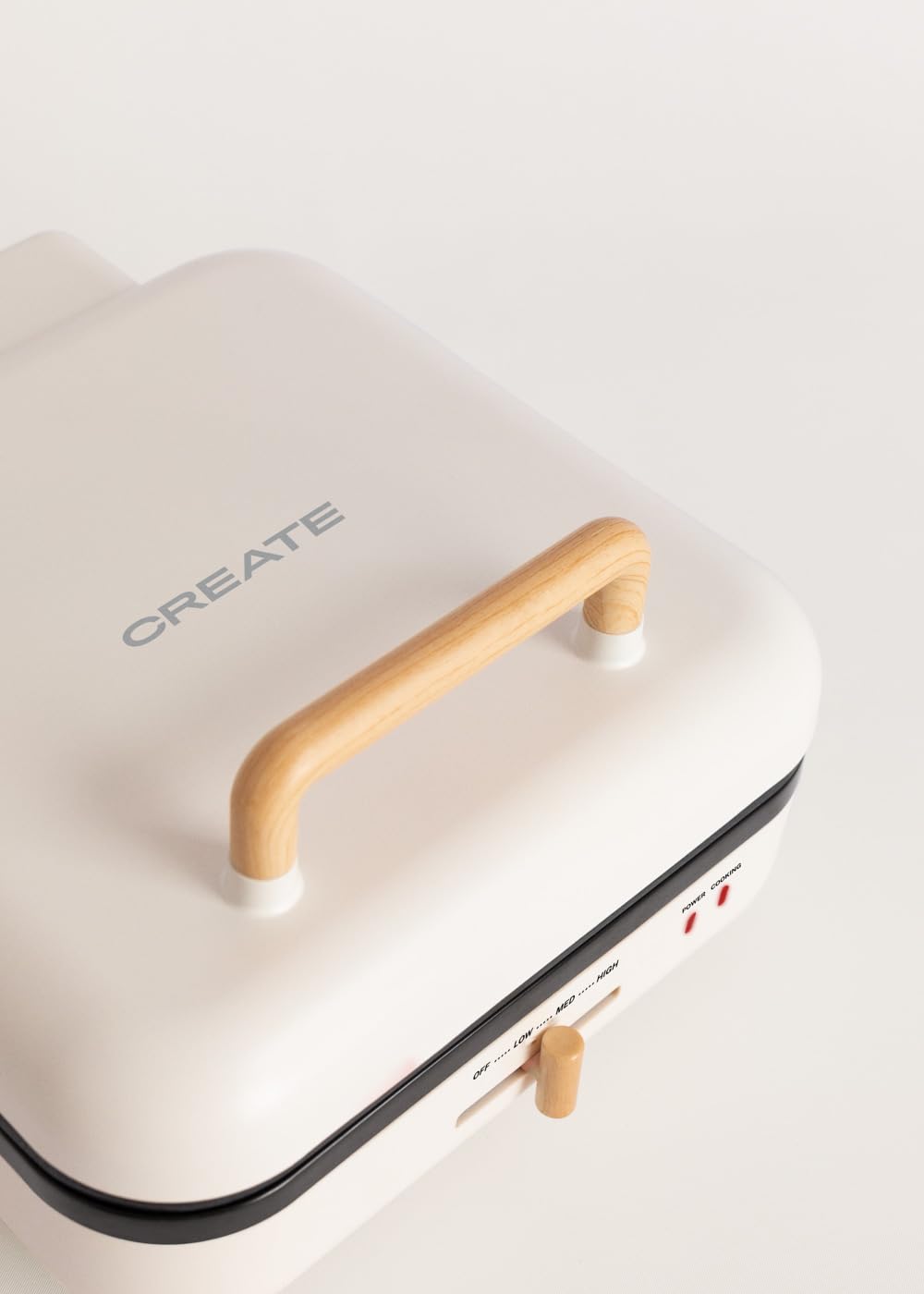 CREATE/STONE STUDIO/Sandwichmaker und Waffeleisen in Rosa-Barbie / 2 austauschbare Antihaftplatten, 1 Scheibe, 100º Offnung, BPA-frei, 105º Öffnung, Cool-Touch-Griff, 600W