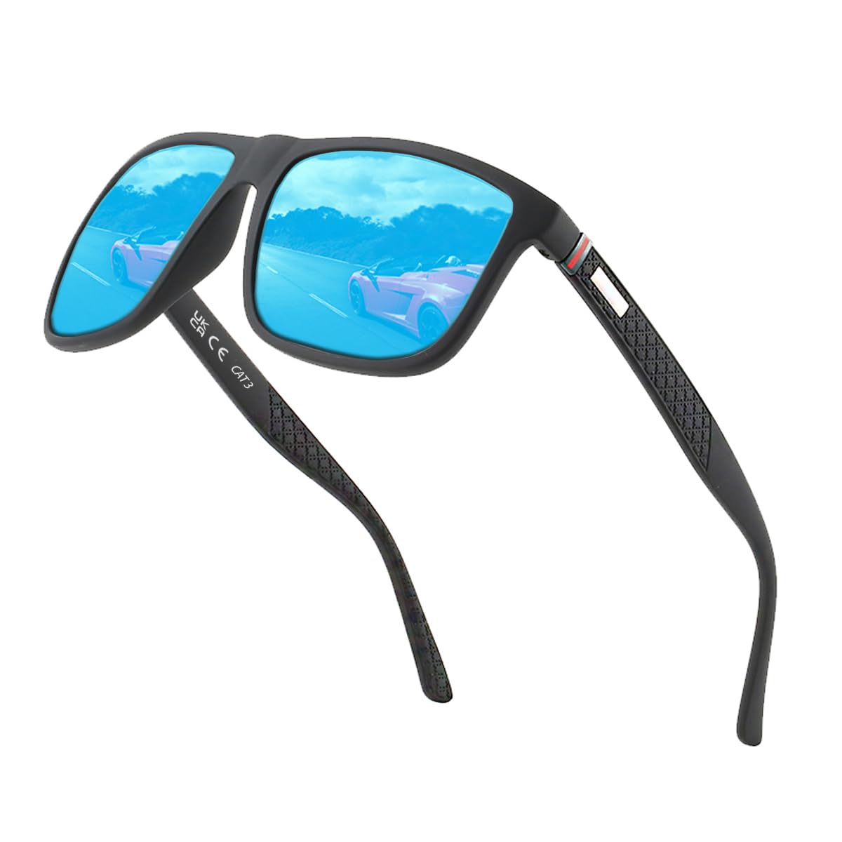 Perfectmiaoxuan Polarisierte Sonnenbrille Herren/Damen ; Vintage/Klassisch/Elegant Brillengestell; HD-Pilotobjektive; Golf/Fahren/Angeln/Reisebrille/Outdoor-Sportarten Mode Sonnenbrille