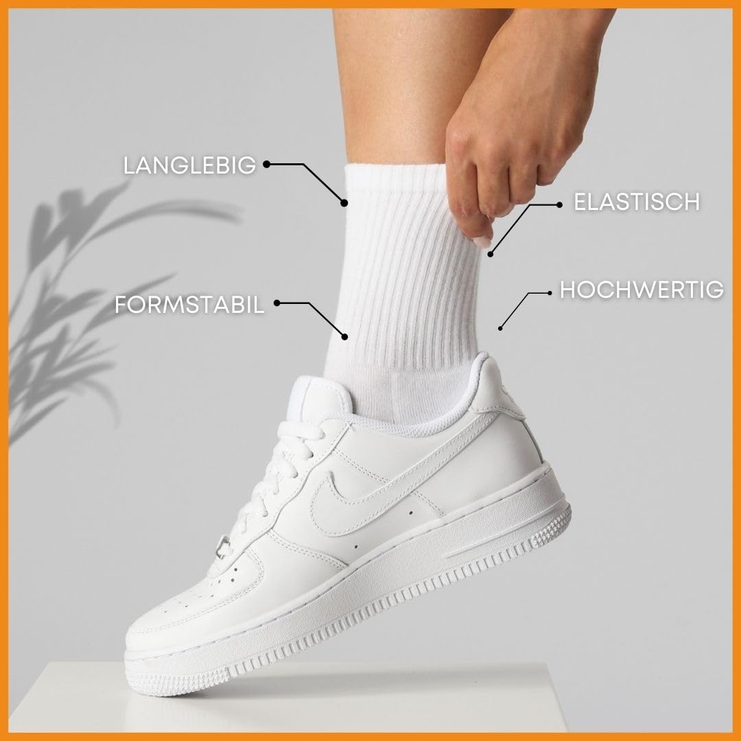 Women's Tennis Socks (6 Pairs) Sports Socks with Reinforced Heel & Toe