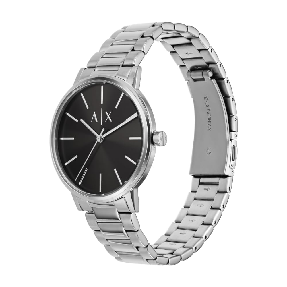 Armani Exchange Watch for Men, Quartz Movement and 42mm Case Size with Stainless Steel, Leather or Silicone Strap
