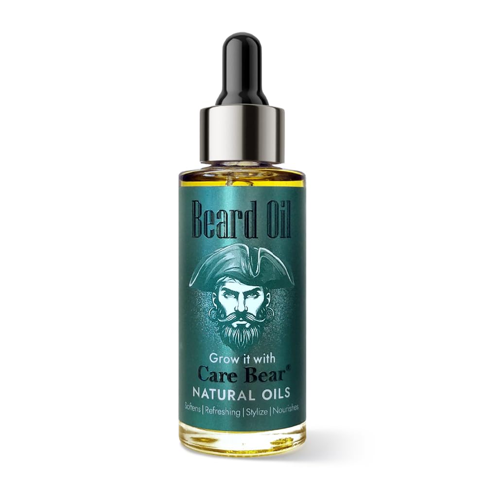 CareBear Grow It with Care Bartöl herren – Premiummischung aus 8 natürlichen Ölen für gesunden Bartwuchs 50ml; Pflegen und stärken Sie Ihren Bart