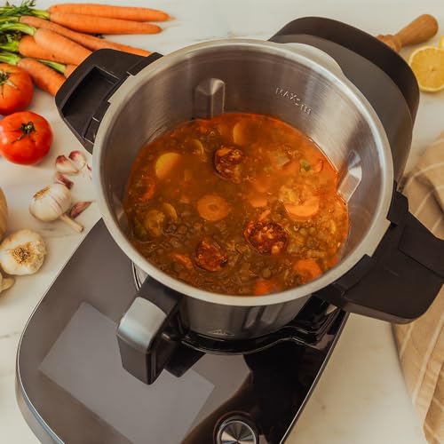 Cecotec Mambo 11090 Multifunctional Kitchen Robot 1600 W, 37 Functions, App, Scale and 3.3 Litre Stainless Steel Jug, Dishwasher Safe, Recipe Book and Accessories