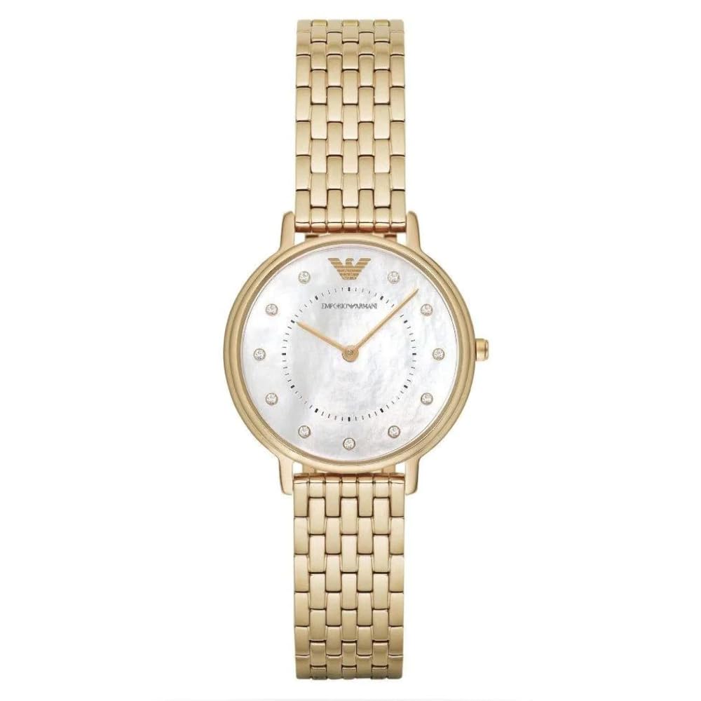 Emporio Armani ladies' two-hand stainless steel watch, 32 mm case size