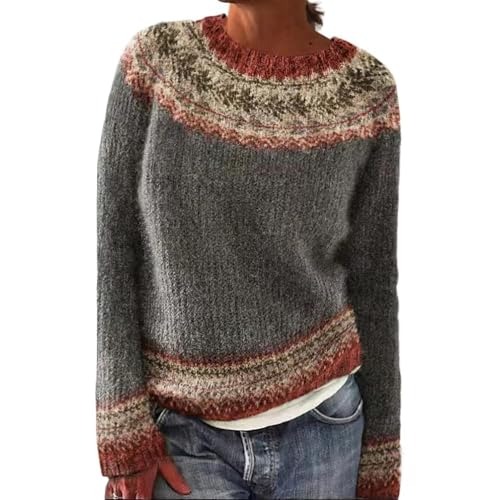 Women’s Norwegian Knit Sweater – Colorful Slim Fit Winter Pullover