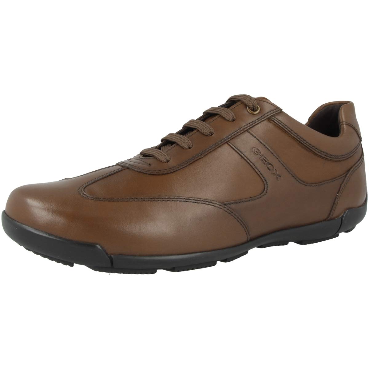 Geox Men’s U Edgware A Sneakers – Classic Leather Look with Breathable Sole