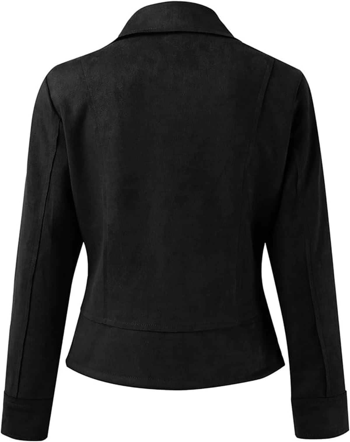 Women's Short Moto Biker Jacket – Lightweight Transitional Coat