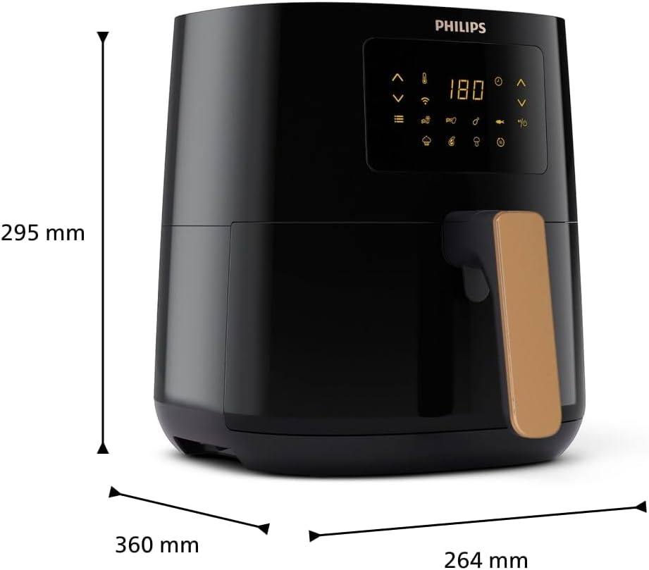 Philips Airfryer 5000-Serie L, 4.1L (0.8Kg), 13-in-1 Airfryer, Wifi verbunden, 90% Weniger Fett mit Rapid Air Technologie, Rezepte-App