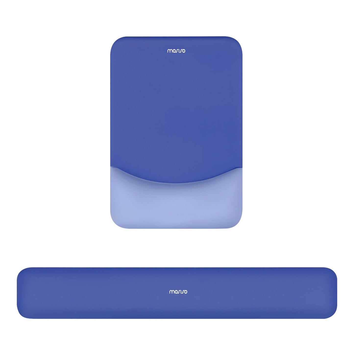 MOSISO Handgelenkstütze für Mauspad&Tastatur Set, Rechteckig Ergonomisch Mauspad Rutschfest Basis Home/Büro Schmerzlinderung&Typing Kissen mit Neopren Cloth&Erhöht Gebogen Memory Schaum,Grün