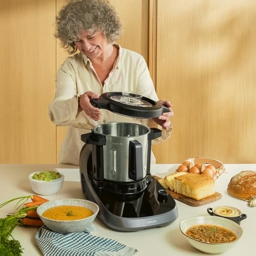 Cecotec Mambo 11090 Multifunctional Kitchen Robot 1600 W, 37 Functions, App, Scale and 3.3 Litre Stainless Steel Jug, Dishwasher Safe, Recipe Book and Accessories